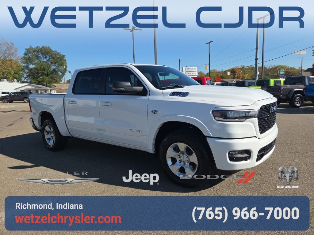 Bright White Clearcoat 2026 RAM 1500 Pickup Truck Four-Wheel Drive 8-Speed Automatic