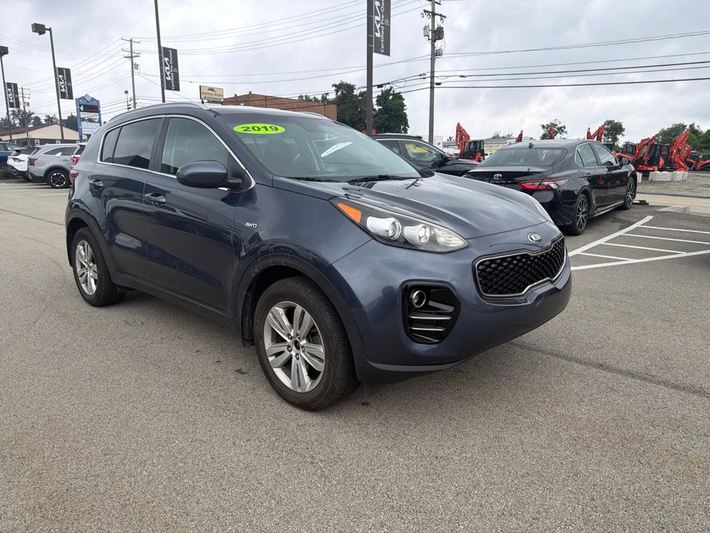 Pacific Blue 2019 Kia Sportage SUV / Crossover All-Wheel Drive 6-Speed Automatic Overdrive
