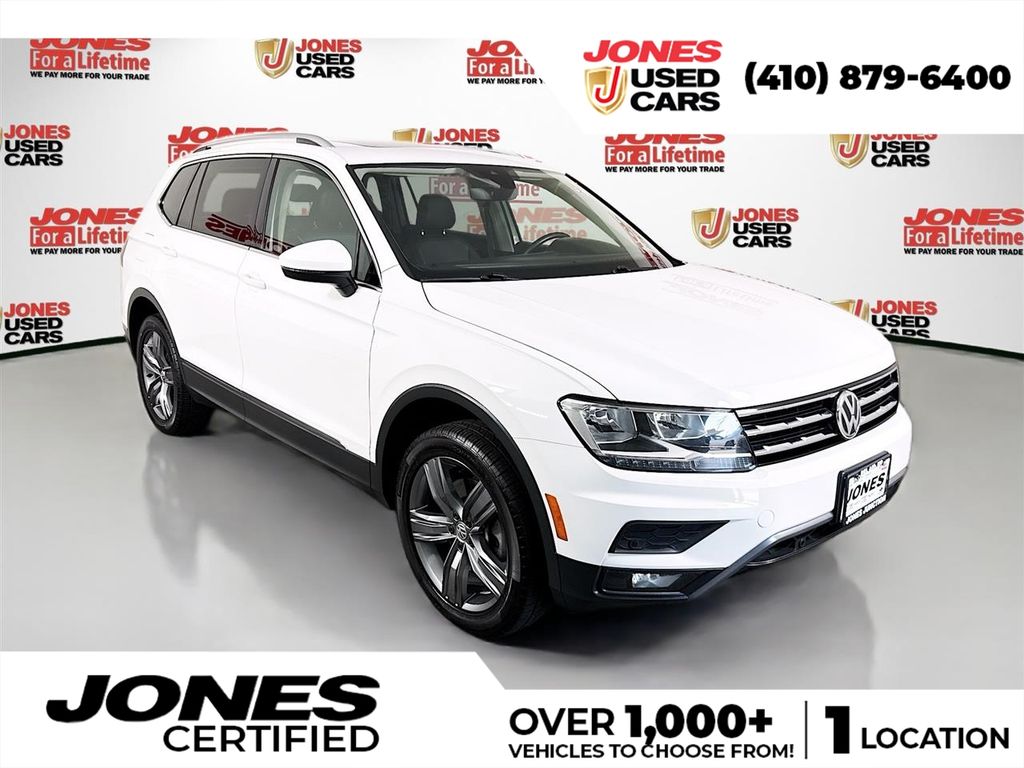 Pure White 2020 Volkswagen Tiguan SUV / Crossover All-Wheel Drive 8-Speed Automatic