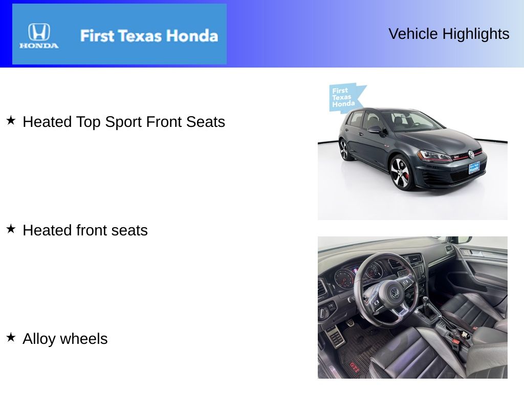Used Car 2016 Volkswagen Golf Gti  For Sale Under $25,000 In Austin, Texas