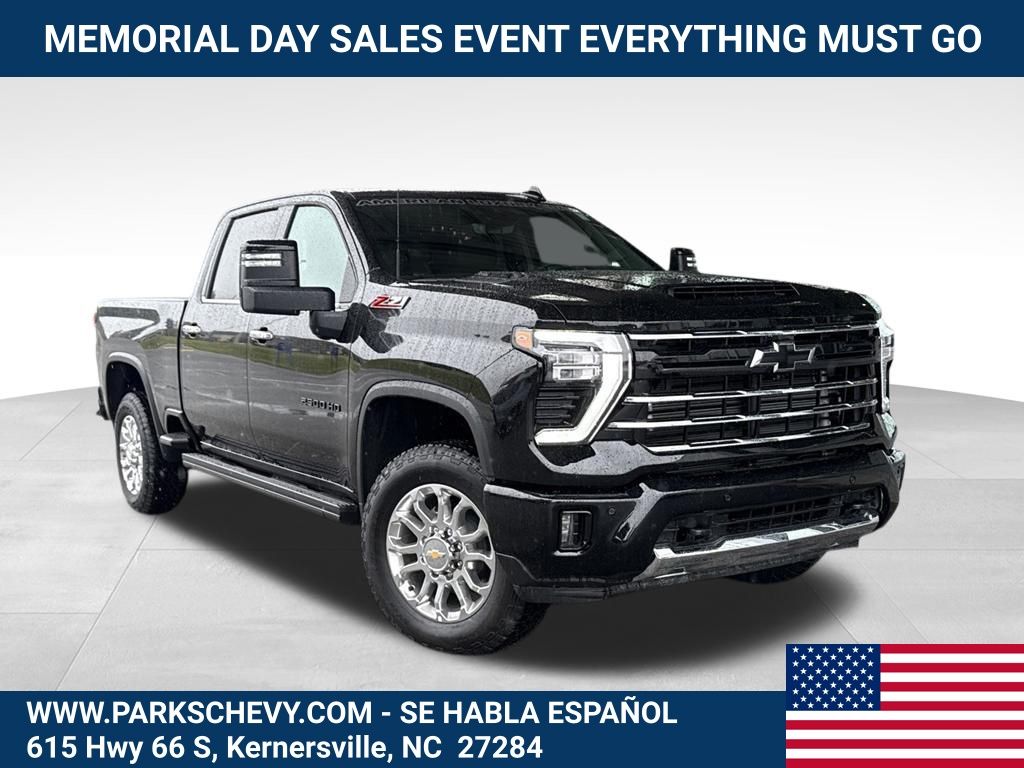 Black 2025 Chevrolet Silverado 2500HD LTZ Crew Cab 4WD Pickup Truck Four-Wheel Drive 10-Speed Automatic