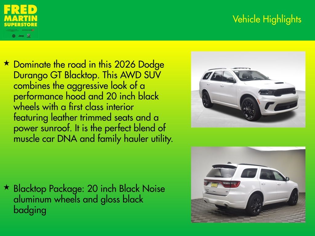 new 2026 Dodge Durango car, priced at $45,672