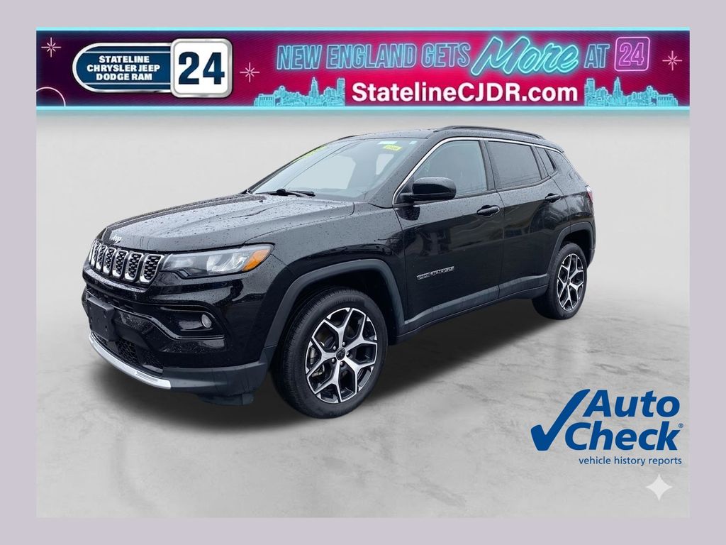 Diamond Black Crystal Pearlcoat 2025 Jeep Compass Limited 4WD SUV / Crossover Four-Wheel Drive 8-Speed Automatic
