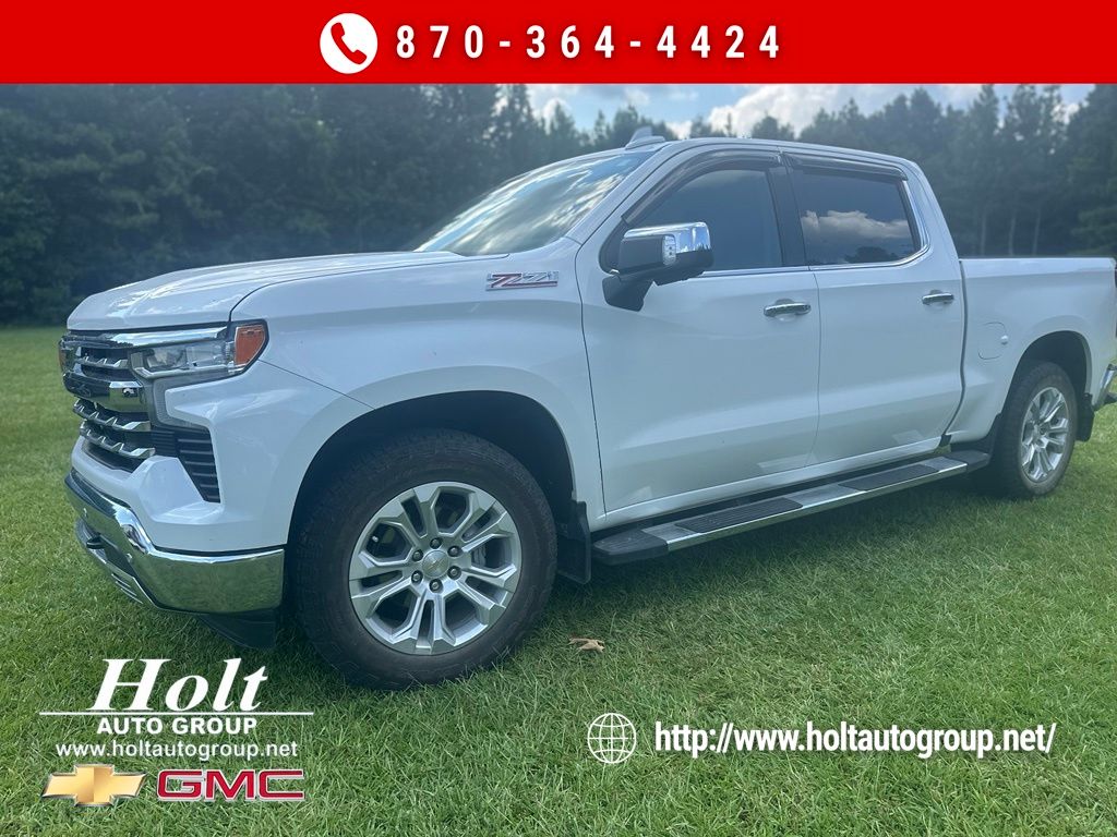 Summit White 2023 Chevrolet Silverado 1500 Pickup Truck Four-Wheel Drive Automatic