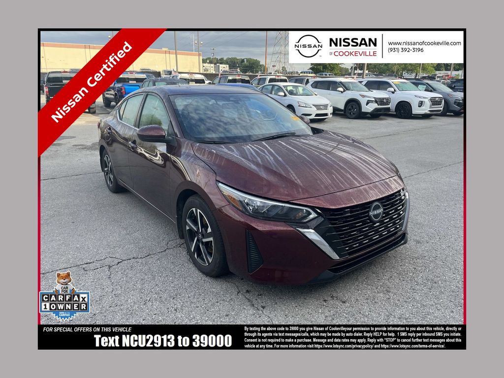 Rosewood Metallic 2024 Nissan Sentra Sedan Front-Wheel Drive Continuously Variable Transmission