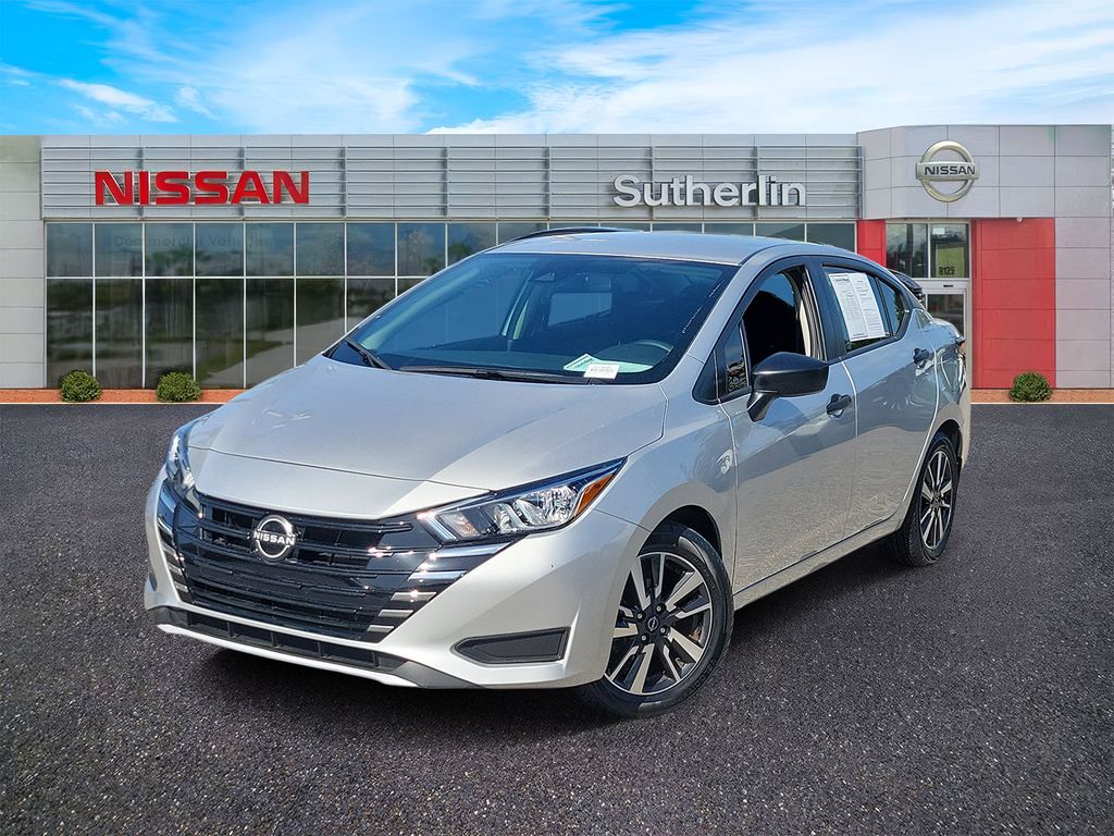 Brilliant Silver Metallic 2024 Nissan Versa Sedan Front-Wheel Drive Continuously Variable Transmission