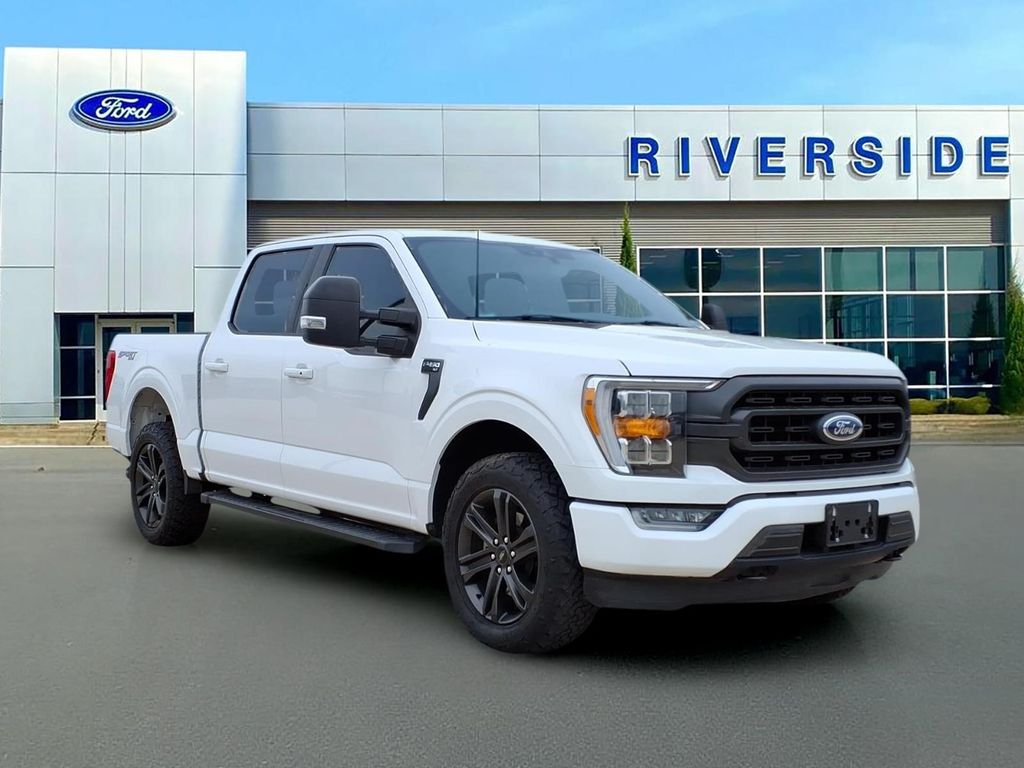 White 2021 Ford F-150 XL SuperCrew 4WD Pickup Truck Four-Wheel Drive Automatic
