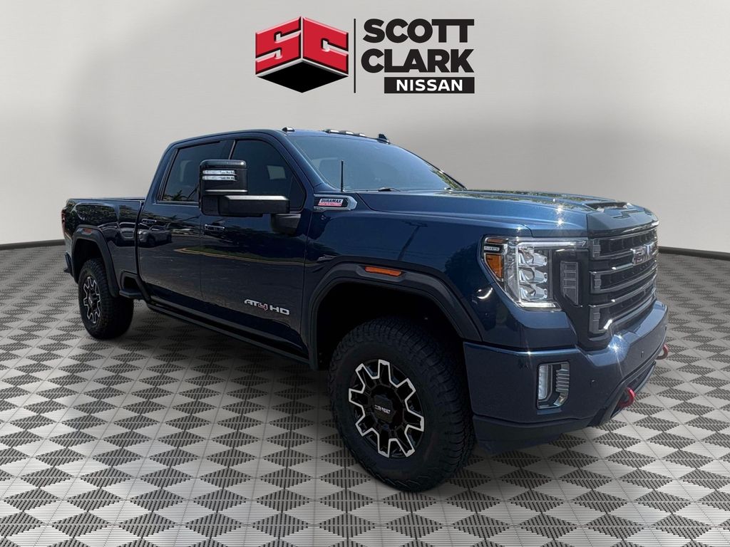 Blue 2021 GMC Sierra 2500HD Pickup Truck Four-Wheel Drive Automatic