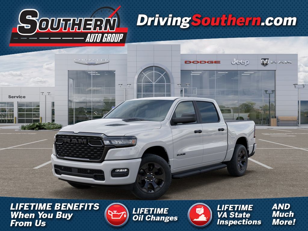 Bright White Clearcoat 2026 RAM 1500 Pickup Truck Four-Wheel Drive 8-Speed Automatic