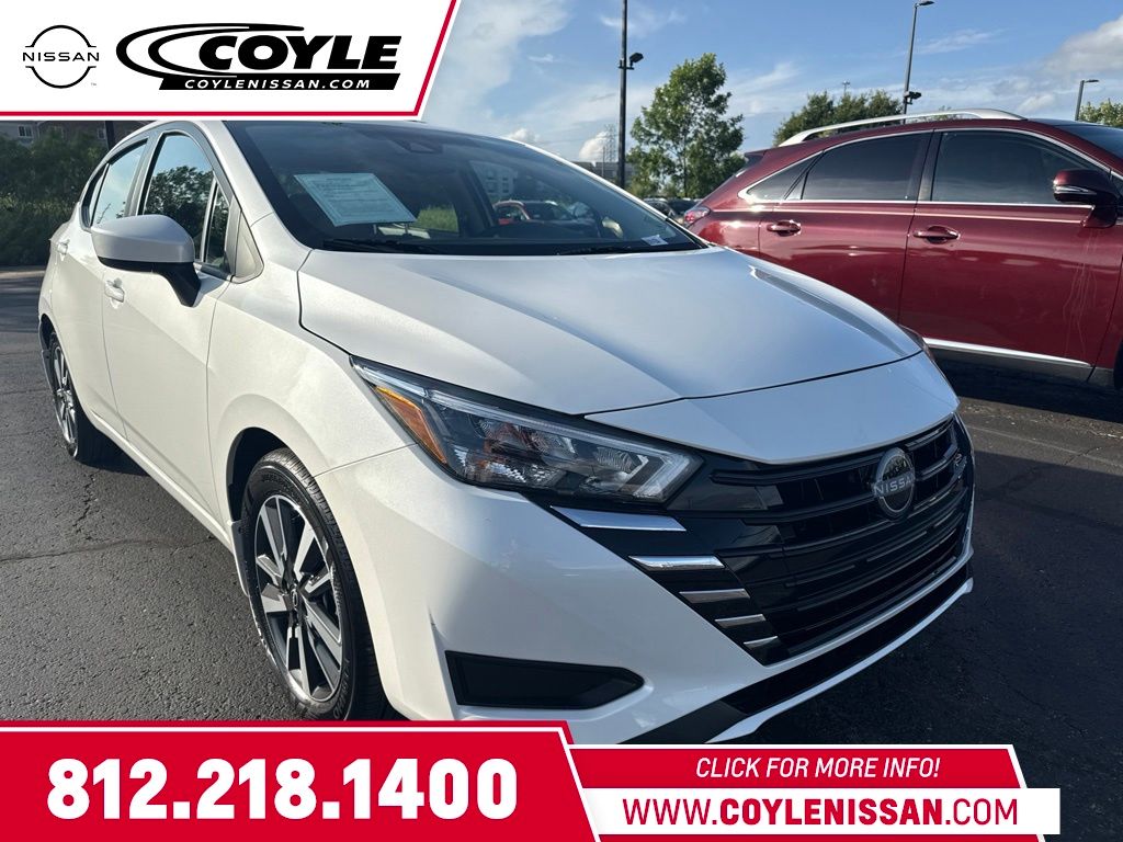 Aspen White Tricoat 2025 Nissan Versa SV FWD Sedan Front-Wheel Drive Continuously Variable Transmission
