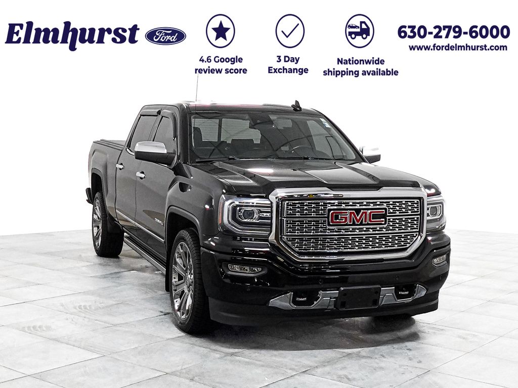Onyx Black 2018 GMC Sierra 1500 Denali Crew Cab 4WD Pickup Truck Four-Wheel Drive 8-Speed Automatic Overdrive