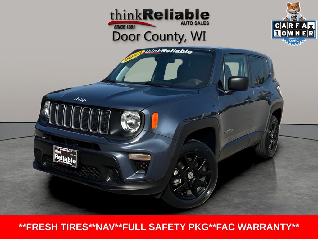 Slate Blue Pearlcoat 2023 Jeep Renegade SUV / Crossover Four-Wheel Drive 9-Speed Automatic