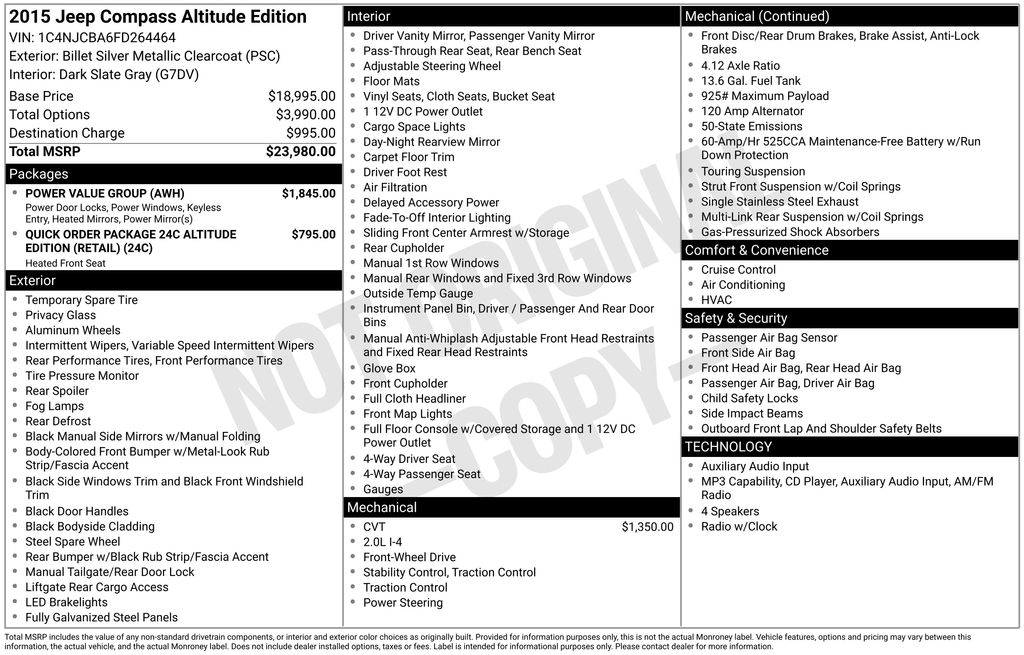Used 2015 Silver Jeep Sport image 6