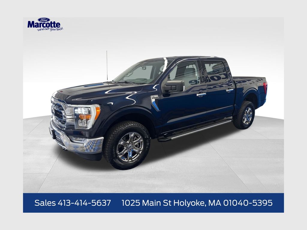 Blue Metallic 2023 Ford F-150 XLT SuperCrew 4WD Pickup Truck Four-Wheel Drive Automatic