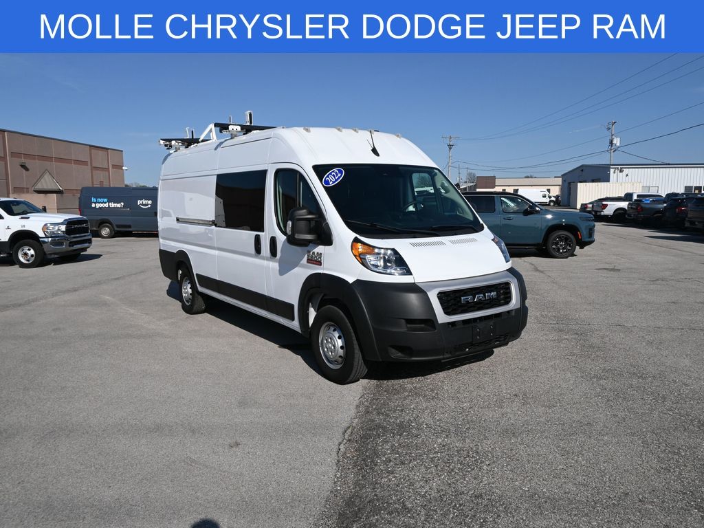 Bright White Clearcoat 2022 RAM ProMaster 3500 159 High Roof Extended Cargo Van FWD Van Front-Wheel Drive 9-Speed Automatic
