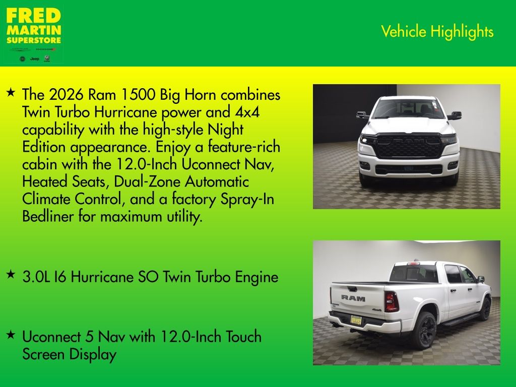 new 2026 Ram 1500 car, priced at $52,072