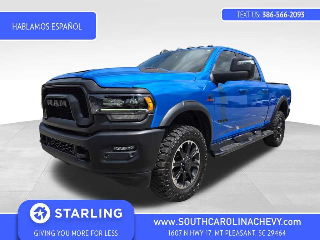 Hydro Blue Pearlcoat 2024 RAM 2500 Rebel Crew Cab 4WD Pickup Truck Four-Wheel Drive 6-Speed Automatic