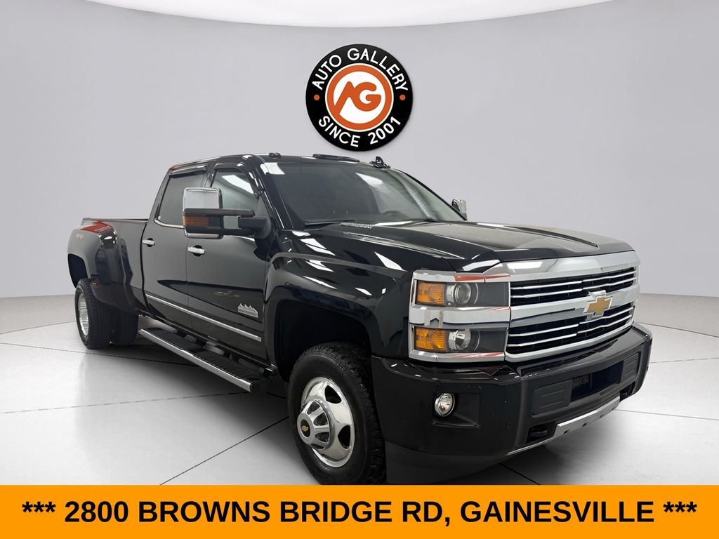 Black 2016 Chevrolet Silverado 3500HD High Country Crew Cab 4WD Pickup Truck Four-Wheel Drive 6-Speed Automatic