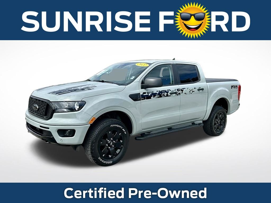 Cactus Gray 2022 Ford Ranger XLT SuperCrew 4WD Pickup Truck Four-Wheel Drive Automatic