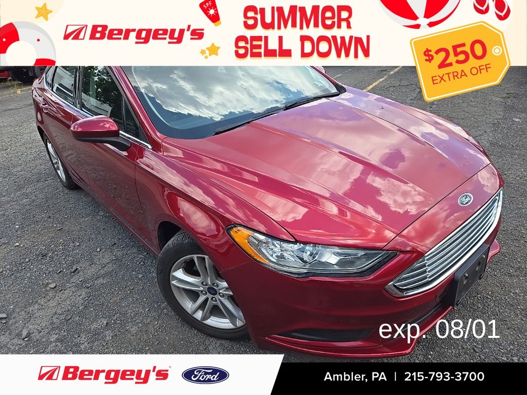 Ruby Red Metallic 2018 Ford Fusion Sedan Front-Wheel Drive 6-Speed Automatic