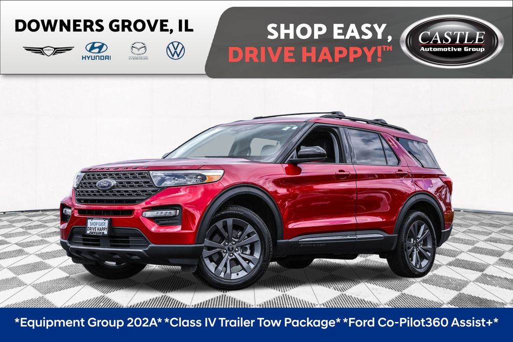 Red Metallic 2024 Ford Explorer SUV / Crossover All-Wheel Drive Automatic
