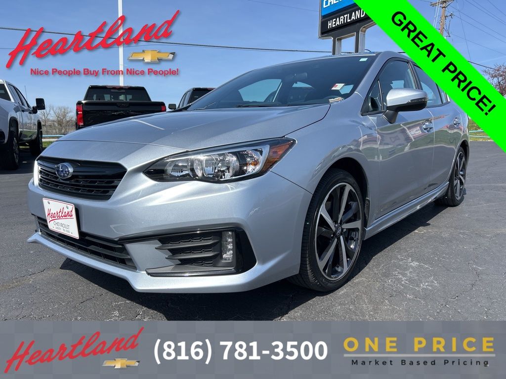 Ice Silver Metallic 2023 Subaru Impreza Sport Sedan AWD Sedan All-Wheel Drive Continuously Variable Transmission