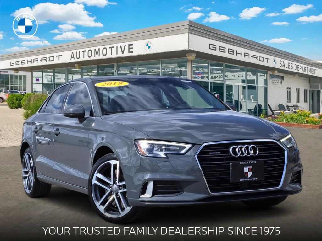 Gray Metallic 2019 Audi A3 quattro Premium 45 TFSI Sedan Sedan All-Wheel Drive 7-Speed Automatic