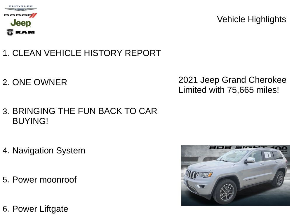 Used 2021 Jeep Grand Cherokee Limited with VIN 1C4RJFBGXMC778411 for sale in Kansas City