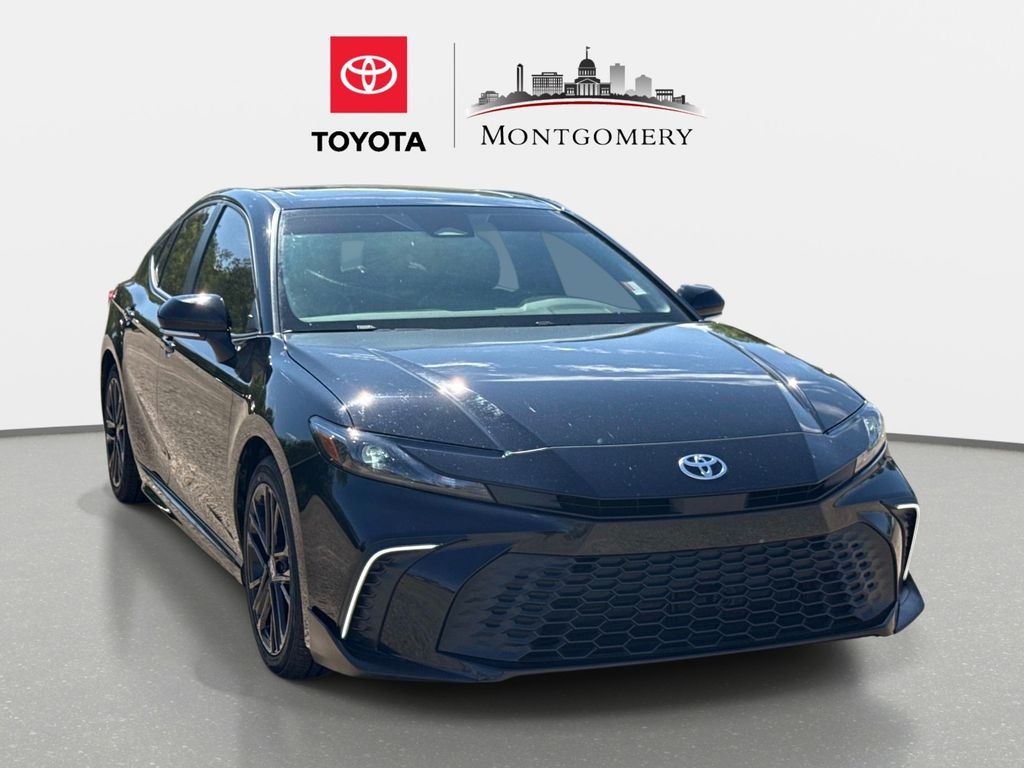 Midnight Black Metallic 2025 Toyota Camry SE FWD Sedan Front-Wheel Drive Continuously Variable Transmission