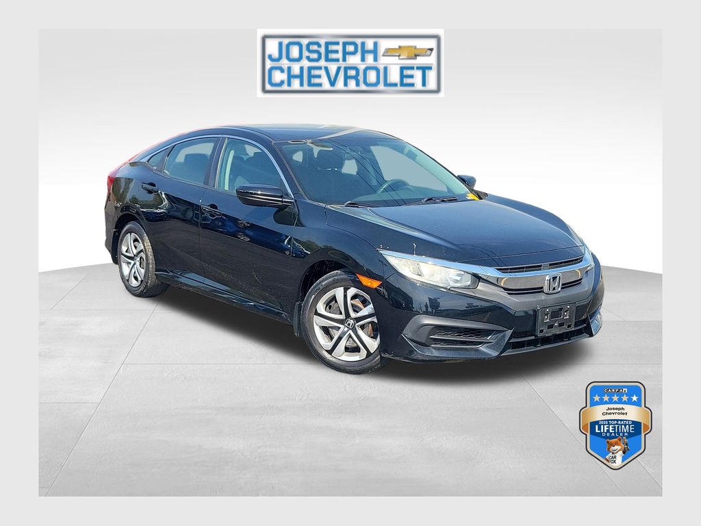 Crystal Black Pearl 2016 Honda Civic LX Sedan Front-Wheel Drive Continuously Variable Transmission