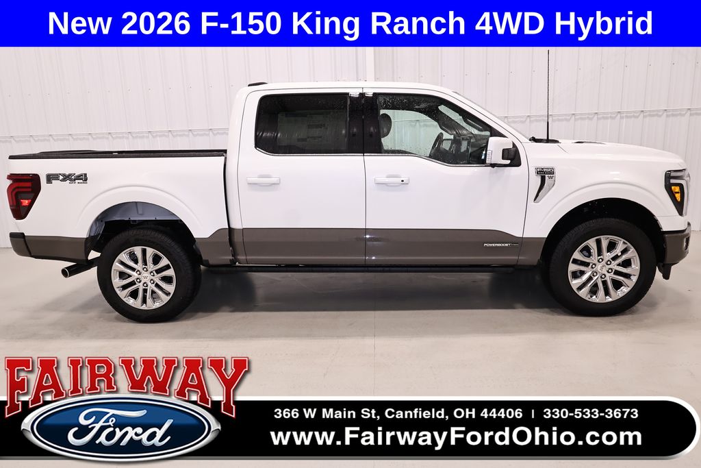 Star White Metallic Tri-Coat 2026 Ford F-150 King Ranch SuperCrew 4WD Pickup Truck Four-Wheel Drive Automatic