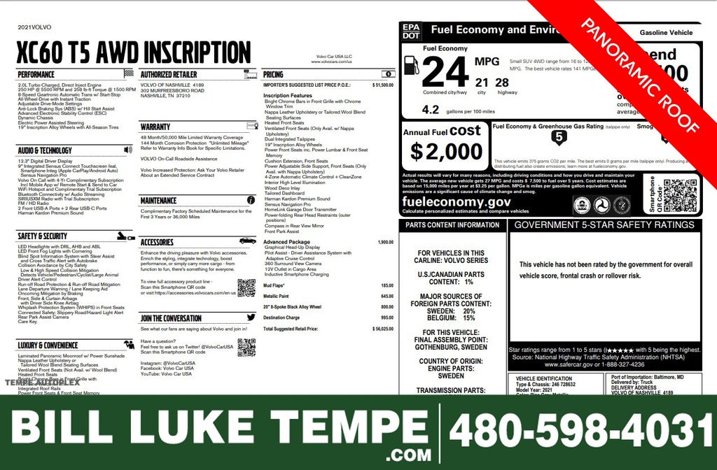 2021 Volvo XC60 T5 Inscription AWD