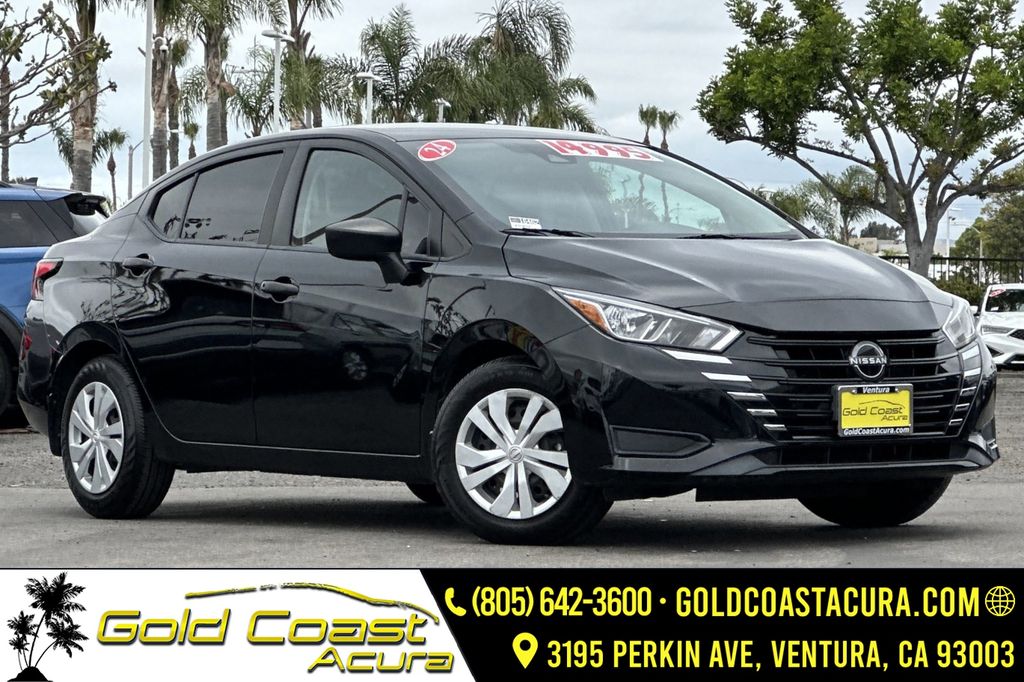 Super Black Metallic 2024 Nissan Versa S FWD Sedan Front-Wheel Drive Continuously Variable Transmission