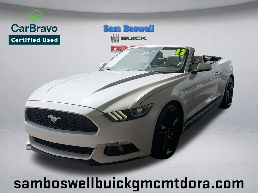 White Platinum Clearcoat Metallic 2017 Ford Mustang Convertible Rear-Wheel Drive 6-Speed Automatic