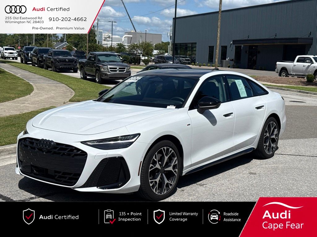 Glacier White Metallic 2026 Audi A6 Sedan All-Wheel Drive 7-Speed Automatic