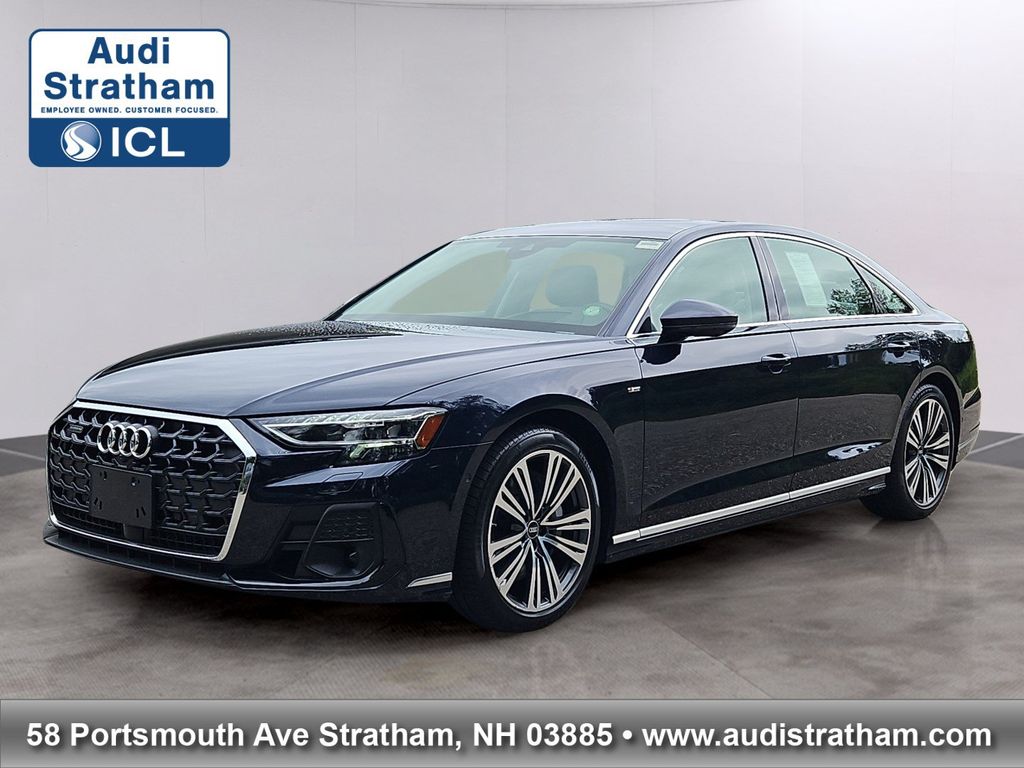 Blue Metallic 2023 Audi A8 Sedan All-Wheel Drive 8-Speed Automatic