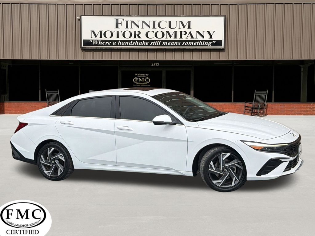 Serenity White 2024 Hyundai Elantra Hybrid Limited FWD Sedan Front-Wheel Drive 6-Speed Dual Clutch