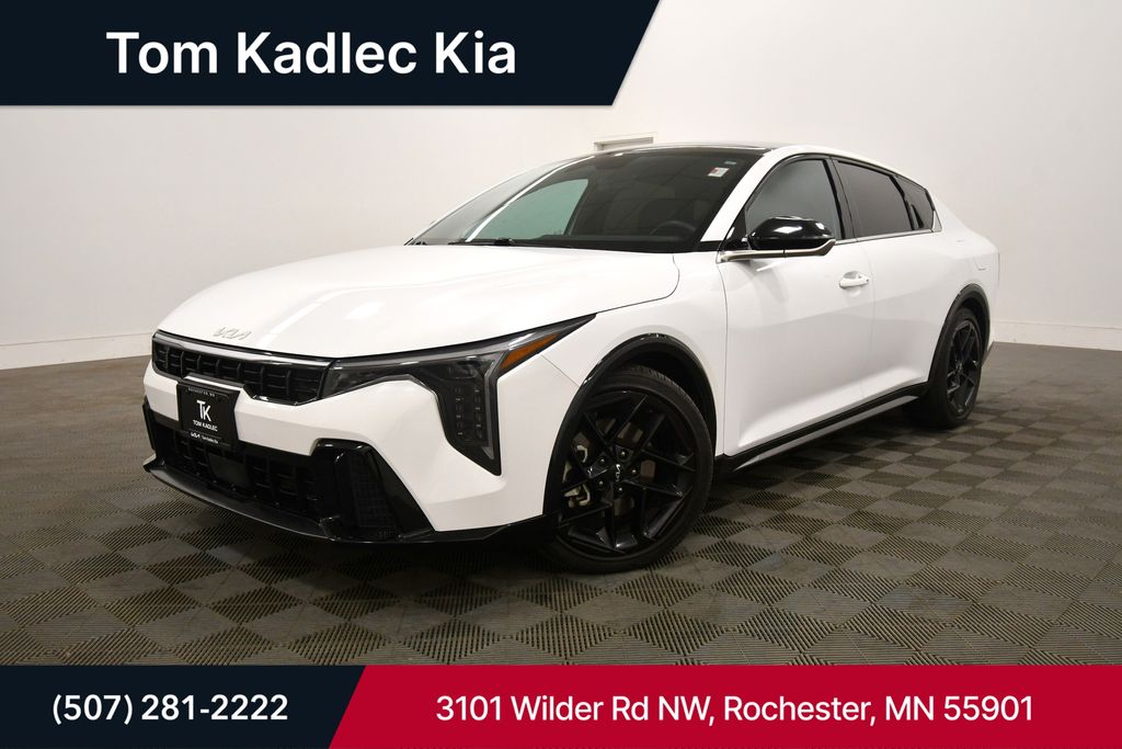 Snow White Pearl 2025 Kia K4 GT-Line Turbo FWD Sedan Front-Wheel Drive 8-Speed Automatic