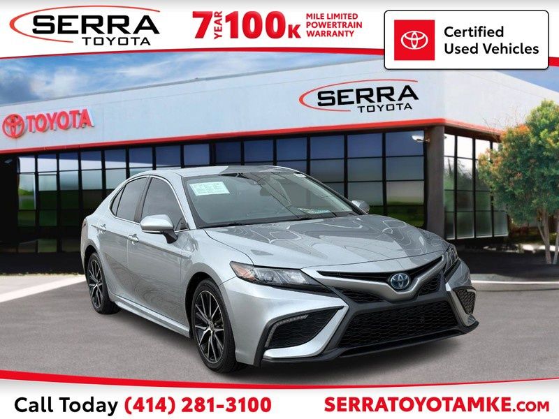 Celestial Silver Metallic 2022 Toyota Camry Hybrid Sedan Front-Wheel Drive Continuously Variable Transmission
