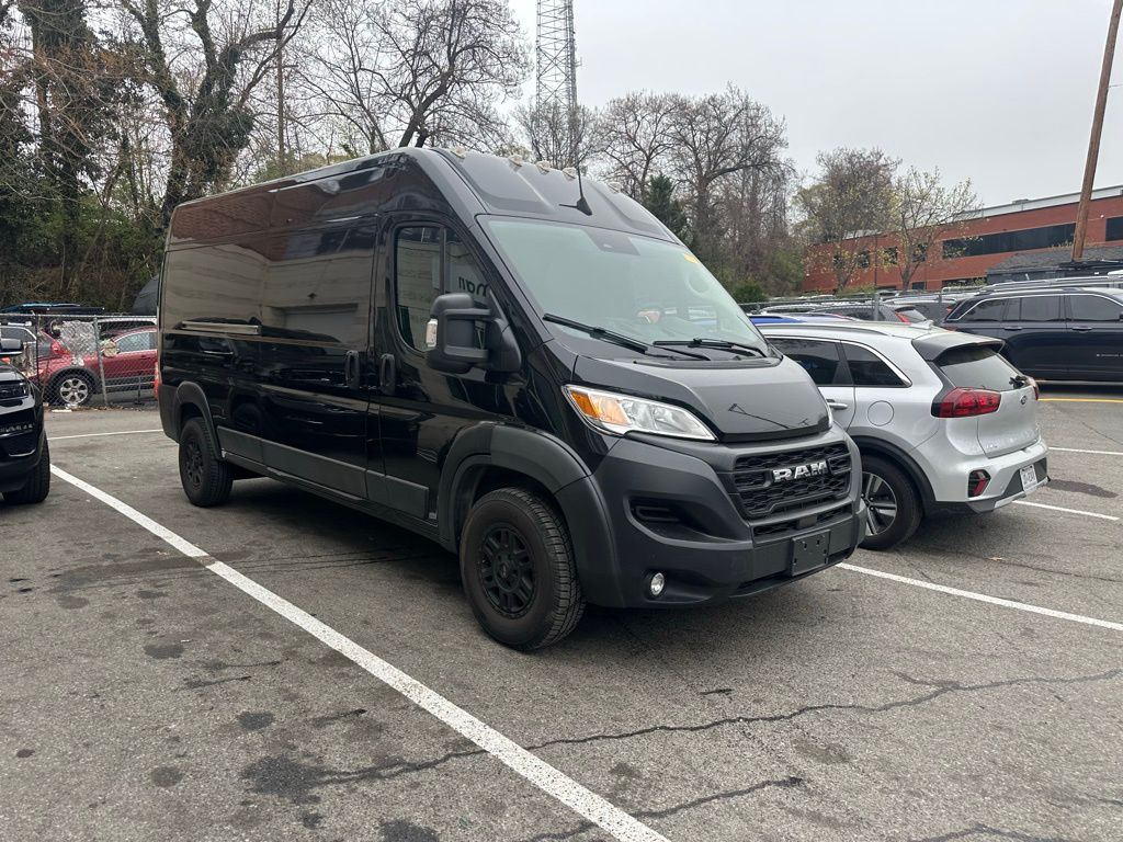 Black Clearcoat 2023 RAM ProMaster 3500 159 High Roof Cargo Van FWD Van Front-Wheel Drive 9-Speed Automatic