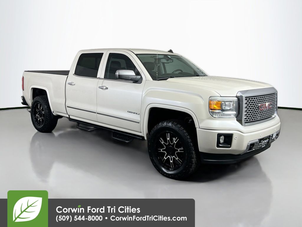 White Diamond Clearcoat 2014 GMC Sierra 1500 Denali Crew Cab AWD Pickup Truck Four-Wheel Drive 6-Speed Automatic Overdrive