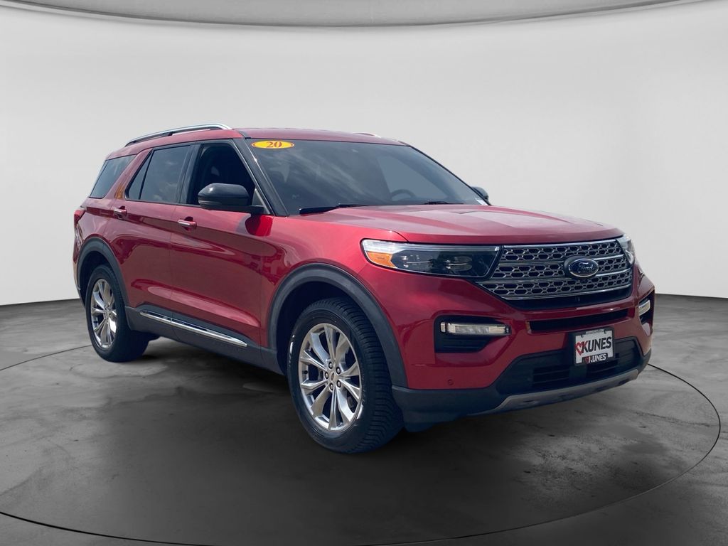 Red Metallic 2020 Ford Explorer SUV / Crossover All-Wheel Drive Automatic