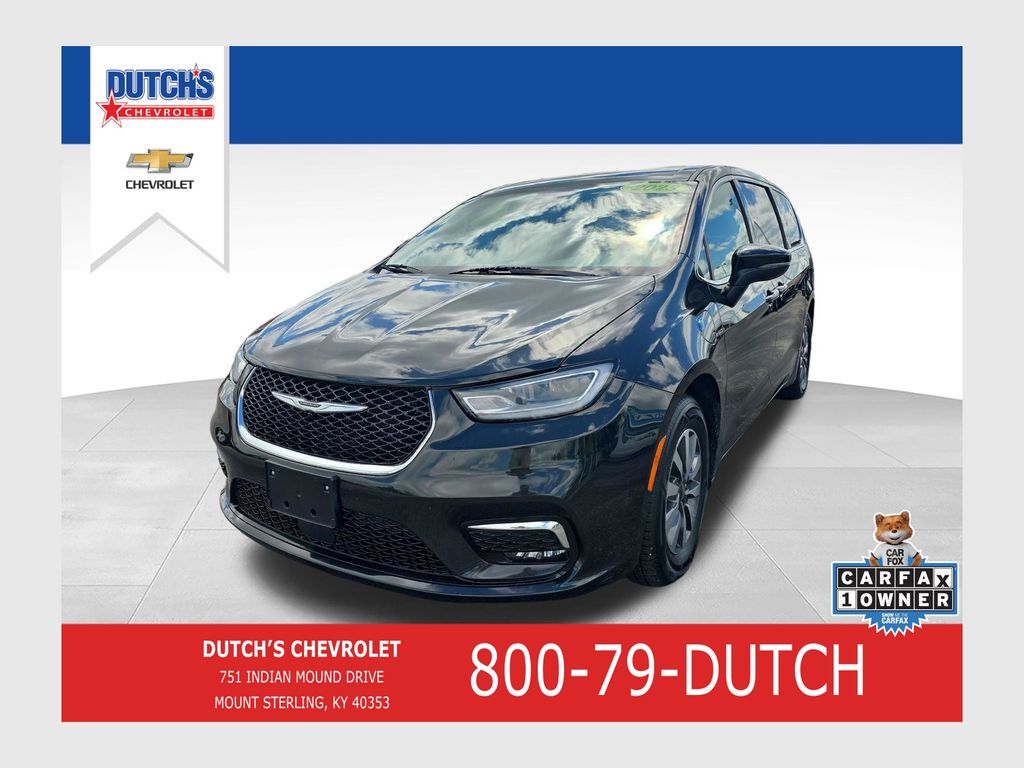 Brilliant Black Crystal Pearlcoat 2023 Chrysler Pacifica Hybrid Touring L FWD Minivan Front-Wheel Drive Continuously Variable Transmission