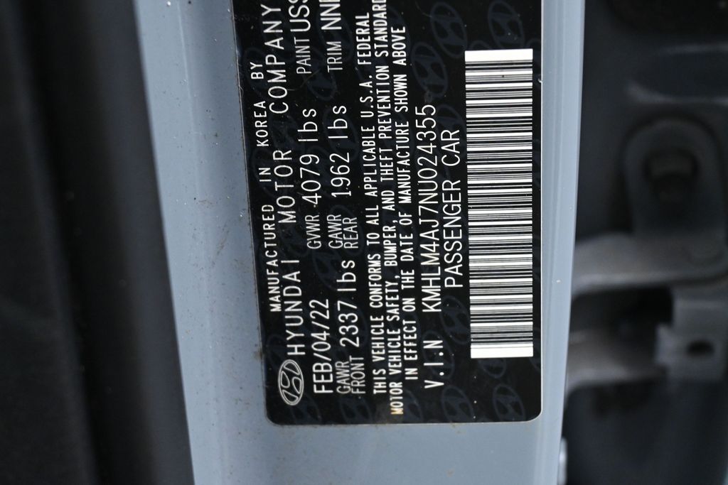 Used 2022 Electric Shadow Hyundai Blue image 16