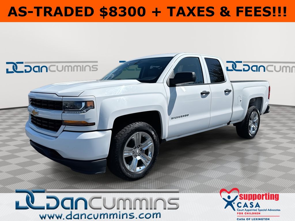 Summit White 2017 Chevrolet Silverado 1500 Custom Double Cab RWD Pickup Truck 4X2 6-Speed Automatic Overdrive