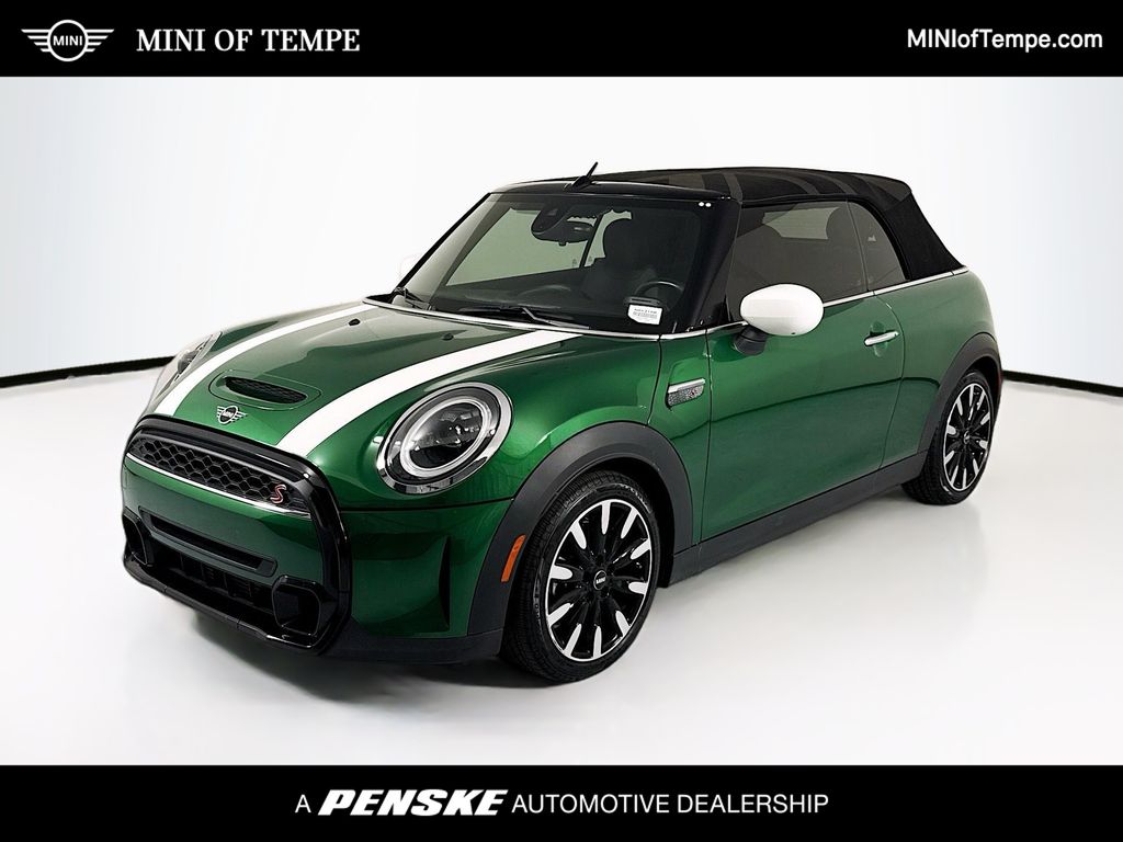 British Racing Green 2022 MINI Cooper Convertible Front-Wheel Drive 7-Speed Automatic