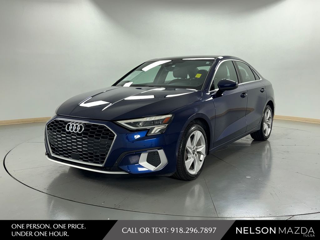 Blue 2024 Audi A3 Sedan Front-Wheel Drive 7-Speed Automatic