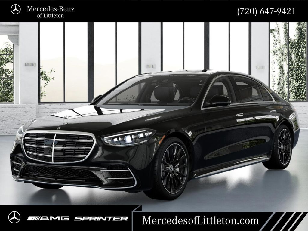 Obsidian Black 2026 Mercedes-Benz S-Class S 500 4MATIC Sedan All-Wheel Drive 9-Speed Automatic