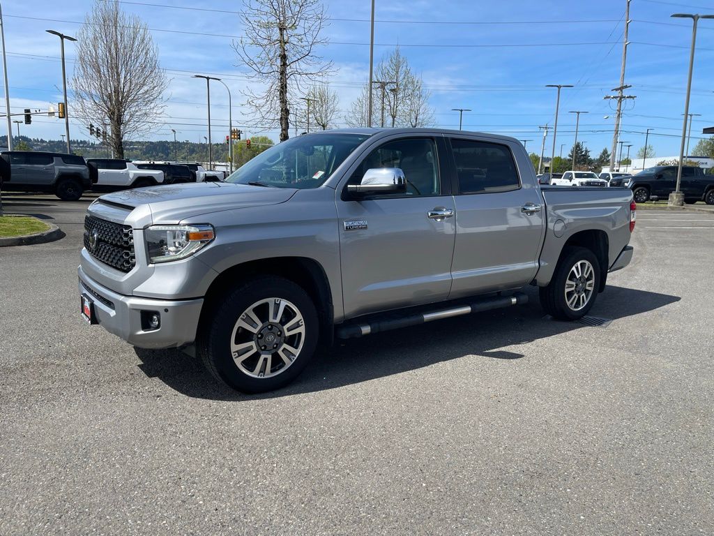 Silver Sky Metallic 2018 Toyota Tundra Platinum CrewMax 5.7L 4WD Pickup Truck Four-Wheel Drive 6-Speed Automatic Overdrive