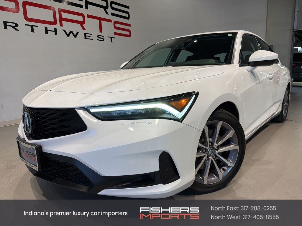 White 2023 Acura Integra FWD Sedan Front-Wheel Drive Continuously Variable Transmission